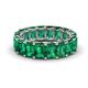 1 - Victoria 6x4 mm Emerald Cut Emerald Eternity Band 