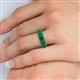 6 - Victoria 6x4 mm Emerald Cut Emerald Eternity Band 