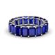 1 - Victoria 6x4 mm Emerald Cut Blue Sapphire Eternity Band 