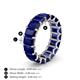 5 - Victoria 6x4 mm Emerald Cut Blue Sapphire Eternity Band 