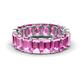 1 - Victoria 6x4 mm Emerald Cut Pink Sapphire Eternity Band 