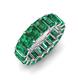 4 - Victoria 6x4 mm Emerald Cut Emerald Eternity Band 