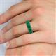 6 - Victoria 6x4 mm Emerald Cut Emerald Eternity Band 