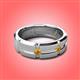 3 - Adam 7.50 mm Kite Set Evenly Spaced Princess Cut Citrine Mens Wedding band 