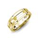 4 - Adam 7.50 mm Kite Set Evenly Spaced Princess Cut Yellow Sapphire Mens Wedding band 
