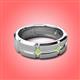 3 - Adam 7.50 mm Kite Set Evenly Spaced Princess Cut Peridot Mens Wedding band 