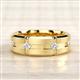 3 - Adam 7.50 mm Kite Set Evenly Spaced Princess Cut Natural Diamond Mens Wedding band 