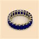 3 - Victoria 7.77 ctw Emerald Cut Created Blue Sapphire (5 x 3 mm) Women Eternity Band 