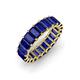 4 - Victoria 7.77 ctw Emerald Cut Created Blue Sapphire (5 x 3 mm) Women Eternity Band 