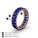 5 - Victoria 7.77 ctw Emerald Cut Created Blue Sapphire (5 x 3 mm) Women Eternity Band 