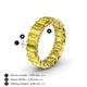5 - Victoria 7.77 ctw Emerald Cut Created Yellow Sapphire (5 x 3 mm) Women Eternity Band 