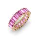 4 - Victoria 7.77 ctw Emerald Cut Created Pink Sapphire (5 x 3 mm) Women Eternity Band 