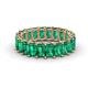 3 - Victoria 5.25 ctw Emerald Cut Created Emerald (5 x 3 mm) Women Eternity Band 