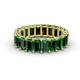 1 - Victoria 5.25 ctw Emerald Cut Created Emerald (5 x 3 mm) Women Eternity Band 