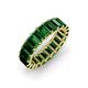 4 - Victoria 5.25 ctw Emerald Cut Created Emerald (5 x 3 mm) Women Eternity Band 