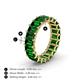 5 - Victoria 5.25 ctw Emerald Cut Created Emerald (5 x 3 mm) Women Eternity Band 