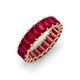 4 - Victoria 7.77 ctw Emerald Cut Created Ruby (5 x 3 mm) Women Eternity Band 
