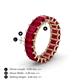 5 - Victoria 7.77 ctw Emerald Cut Created Ruby (5 x 3 mm) Women Eternity Band 