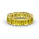 1 - Victoria 7.77 ctw Emerald Cut Created Yellow Sapphire (5 x 3 mm) Women Eternity Band 