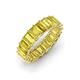 4 - Victoria 7.77 ctw Emerald Cut Created Yellow Sapphire (5 x 3 mm) Women Eternity Band 