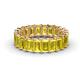 1 - Victoria 7.77 ctw Emerald Cut Created Yellow Sapphire (5 x 3 mm) Women Eternity Band 