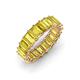 4 - Victoria 7.77 ctw Emerald Cut Created Yellow Sapphire (5 x 3 mm) Women Eternity Band 