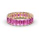 1 - Victoria 7.77 ctw Emerald Cut Created Pink Sapphire (5 x 3 mm) Women Eternity Band 