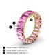 5 - Victoria 7.77 ctw Emerald Cut Created Pink Sapphire (5 x 3 mm) Women Eternity Band 
