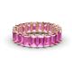 1 - Victoria 7.77 ctw Emerald Cut Created Pink Sapphire (5 x 3 mm) Women Eternity Band 