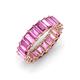 4 - Victoria 7.77 ctw Emerald Cut Created Pink Sapphire (5 x 3 mm) Women Eternity Band 