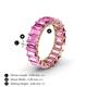 5 - Victoria 7.77 ctw Emerald Cut Created Pink Sapphire (5 x 3 mm) Women Eternity Band 