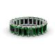 1 - Victoria 5.25 ctw Emerald Cut Created Emerald (5 x 3 mm) Women Eternity Band 