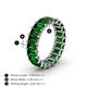 5 - Victoria 5.25 ctw Emerald Cut Created Emerald (5 x 3 mm) Women Eternity Band 
