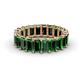 1 - Victoria 5.25 ctw Emerald Cut Created Emerald (5 x 3 mm) Women Eternity Band 