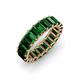 4 - Victoria 5.25 ctw Emerald Cut Created Emerald (5 x 3 mm) Women Eternity Band 