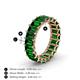 5 - Victoria 5.25 ctw Emerald Cut Created Emerald (5 x 3 mm) Women Eternity Band 