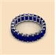 3 - Victoria 7.77 ctw Emerald Cut Created Blue Sapphire (5 x 3 mm) Women Eternity Band 