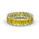 1 - Victoria 7.77 ctw Emerald Cut Created Yellow Sapphire (5 x 3 mm) Women Eternity Band 