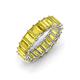 4 - Victoria 7.77 ctw Emerald Cut Created Yellow Sapphire (5 x 3 mm) Women Eternity Band 