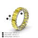 5 - Victoria 7.77 ctw Emerald Cut Created Yellow Sapphire (5 x 3 mm) Women Eternity Band 