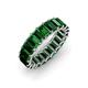 4 - Victoria 5.25 ctw Emerald Cut Created Emerald (5 x 3 mm) Women Eternity Band 