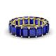 1 - Victoria 16.80 ctw Emerald Cut Created Blue Sapphire (6 x 4 mm) Women Eternity Band 