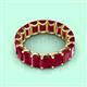 3 - Victoria 17.01 ctw Emerald Cut Created Ruby (6 x 4 mm) Women Eternity Band 