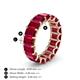 5 - Victoria 17.01 ctw Emerald Cut Created Ruby (6 x 4 mm) Women Eternity Band 