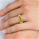 6 - Victoria 12.60 ctw Emerald Cut Created Yellow Sapphire (6 x 4 mm) Women Eternity Band 