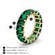 5 - Victoria 11.55 ctw Emerald Cut Created Emerald (6 x 4 mm) Women Eternity Band 