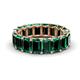 1 - Victoria 11.55 ctw Emerald Cut Created Emerald (6 x 4 mm) Women Eternity Band 