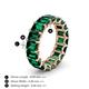 5 - Victoria 11.55 ctw Emerald Cut Created Emerald (6 x 4 mm) Women Eternity Band 