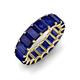 4 - Victoria 16.80 ctw Emerald Cut Created Blue Sapphire (6 x 4 mm) Women Eternity Band 