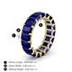 5 - Victoria 16.80 ctw Emerald Cut Created Blue Sapphire (6 x 4 mm) Women Eternity Band 